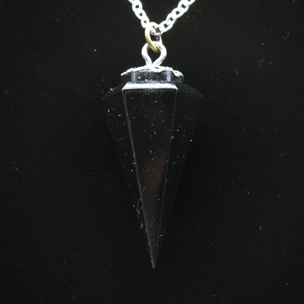 Black Pendulum Pendant Necklace - Picture 5 of 6